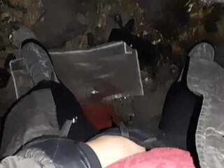 Village girl masturbates wildly in freezing barn!