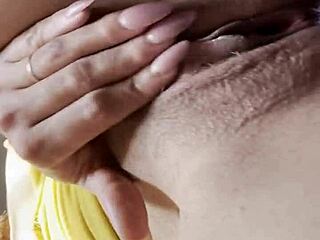 Teasing My Boyfriend With A Hot Solo Masturbation Session Using Dildo As Beautiful Mexican Latina