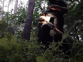 I fuck my stepsister deep in the mouth outdoors in the forest passionately