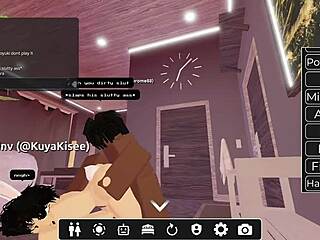 Fucked BBC slut hard in Roblox blacked session