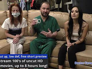 Dr Tampa给Blaire Celeste大学入学体检在医院猛干