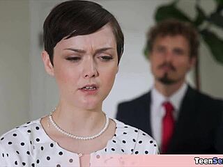 quickie fucking the extra small 18+ and petite 18+ tomboi secretary with ass blowjob 😏