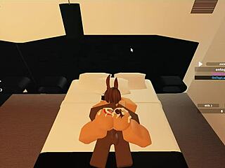 Roblox porn with blacked threesome anal and rough riding for big tits whore