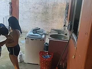 Wife Left And The Maid Couldn't Resist My Erect Cock!