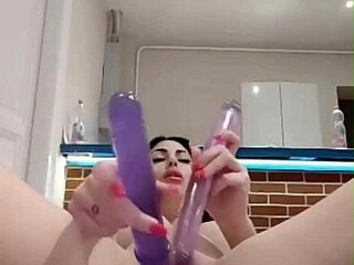 Very hot compilation features squirts and orgasms from sexual games. Brunette uses dildos for solo masturbation and wet pussy fingering.