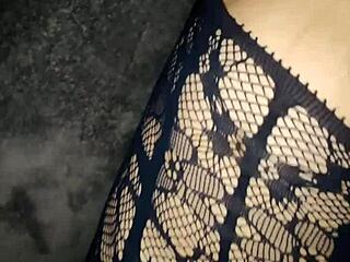 Beautiful 37 Years Fitness Wife Enjoys Anal Sex in Lingerie Stockings Pov