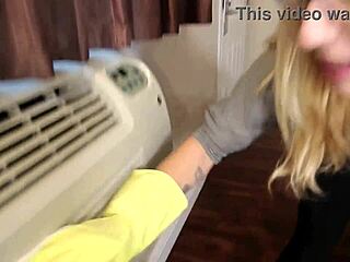 Nerdy blonde milf with glasses plays for an hour with her BBC toy featuring Misty Rein.