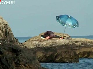 Blonde milf rides cowgirl on beach. Passionate hardcore sex follows nude photoshoot.