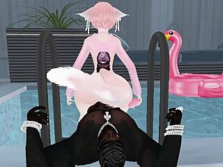 i love getting my big ass fucked hard by big black cock as femboy shemale in hardcore action