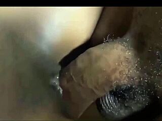 A petty girl reacts shocked as big cock enters her sweet pussy in cowgirl and doggystyle. This cute ebony babe moans during homemade creampie orgasm.