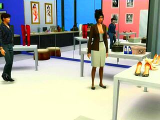 Cinderella Milf Feels Intense Passion from Hardcore Anal Fucking and Licking in Shoe Store