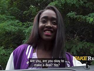 black columbian tourist said yes to fucking for cash with no one watching around.