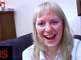 Blonde Milf With Blue Eyes Gets Anal Fingering And Cowgirl Riding Before Cumshot On Belly