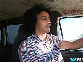 Oh wow, this innocent blonde teen slut is getting humiliated with public blowjob and fucking for cash on the bus.