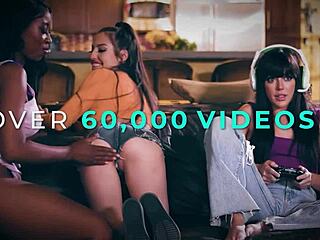 Scrapbooking besties Emma Hix and Adria Rae say their chemistry leads to passionate rough fingering with 69 and rimjob.