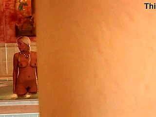 Blonde Whore Takes Huge Cock Deep In Her Ass And Gapes Wide By The Pool In Slutty Action