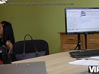 VIP4K! Unemployed Brunette Has No Choice But to Strip for Cash!