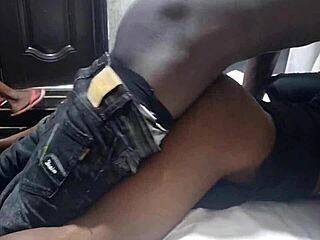 naughty son sneaks up on hot house girl