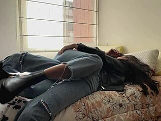 Two Slutty Lesbians Fuck in Leather Jackets and Boots with Pussy Licking