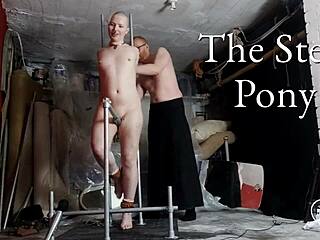 Steel Pony Device Bondage Forces Bound Slave Into Multiple Squirting Orgasms With Vibrator!