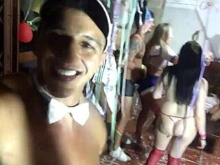 Muscular Guy Tears Apart Blonde's Pussy At Paty Bumbum Carnival In Front Of Everyone With Strong Thrusts Melissa Alecxander Emo Style