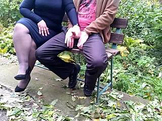 Our Dirty Hobby Cumming On The Street With Chubby Milf In Pantyhose!