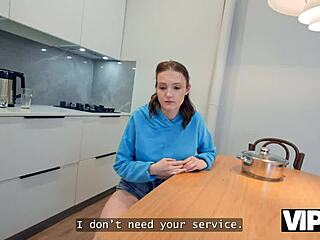 Russian college slut dives into first anal pounding to keep her apartment - vip4k!