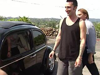 Big boobs milf bitch Candy Manson seduces huge cock boss for outdoor fuck