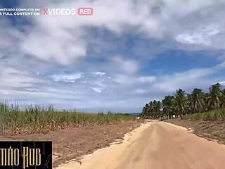 Wild public sex on Brazil's paradise beach with dreadhot flashing big ass and getting licked in close-up action.