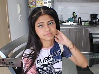 Schoolgirl fucks classmate hard after classes in intense POV action - full steamy story explodes!