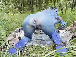 avatar monika fox big prolapse hard dildo anal and pussy fuck squirt in nature free