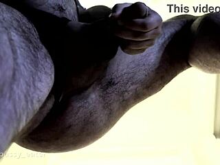 Sensual guy does solo session and cums on his chest