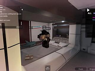 This submissive whore loves taking that big black cock in her big ass on Roblox condo.