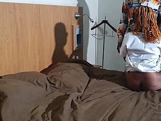 Ebony nurse bangs interviewer with big black cock blowjob and double penetration for hospital promotion