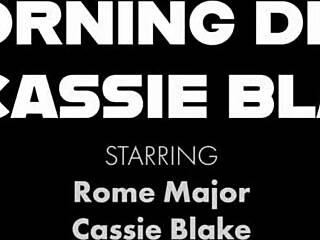 hey, sex by the morning as rome major fucks big ass baddie cassie blake with big black cock in anal doggystyle