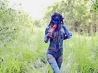 avatar monika fox big prolapse hard dildo anal and pussy fuck squirt in nature free