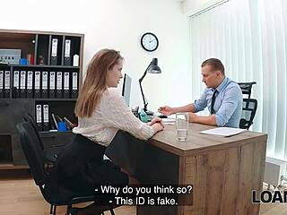 Una Fairy Fucks On Office Desk In Casting Interview. European Babe With Natural Tits And Hot Body