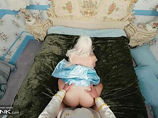 I enjoy this VR conk teen blonde Cinderella in cosplay parody sucking and riding huge dick