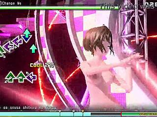 3D goddess Meiko in extreme nude mod change