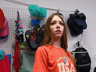 Flag Bearer Encounters Stern Back Room Cop In Tense Submission Scenario