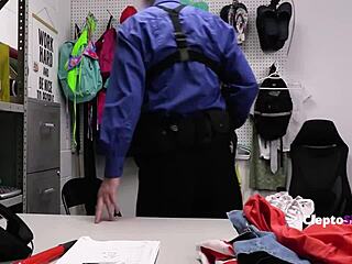 Flag Bearer Encounters Stern Back Room Cop In Tense Submission Scenario