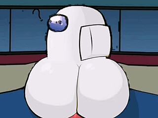 Among Us game features two female crewmates with big butts getting caught by the impostor