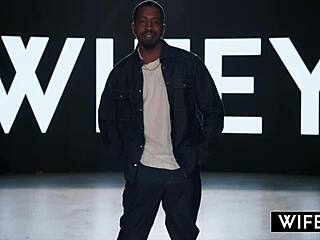 Wifey fiery redheaded hotwife Samantha Sinz licks balls and rides big black cock in lingerie