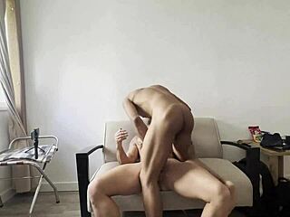 Feeling deep passion in crossed desires ménage with French couple in tropical suite trailer