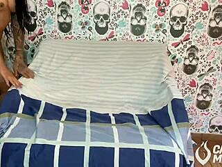 skinny brazilian cutie masturbates with dildo until creamy creampie floods her tight latina pussy