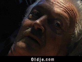 happy sex-alloween night for grandpa, you old man - suck this cock while i bend over in stockings!