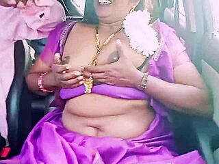 why does this indian beautiful saree housewife give rimjob and dirty talk car sex with driver?