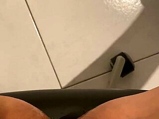 masturbating while parents are at home in bed with blonde wife lingerie and small tits