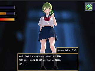 Femuzero green haired girl performs detailed facesitting domination