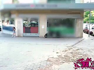 Massy vs Goliath tiny Spanish babe deepthroat and rough sex